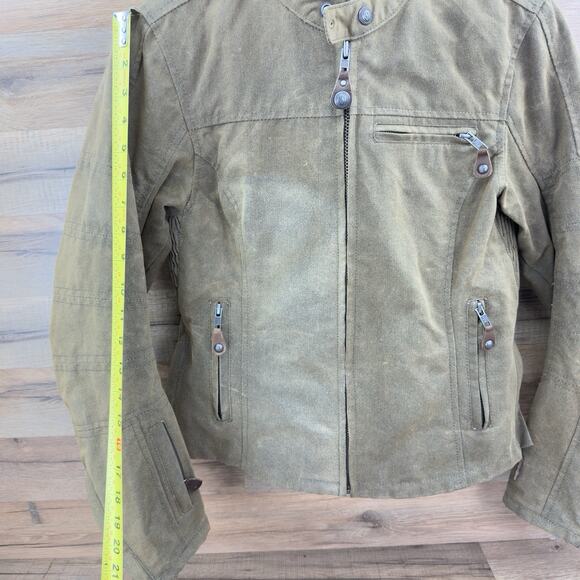 Roland Sands Design Woman’s Medium Canvas Cafe Jacket With Full Armor - Picture 5 of 8